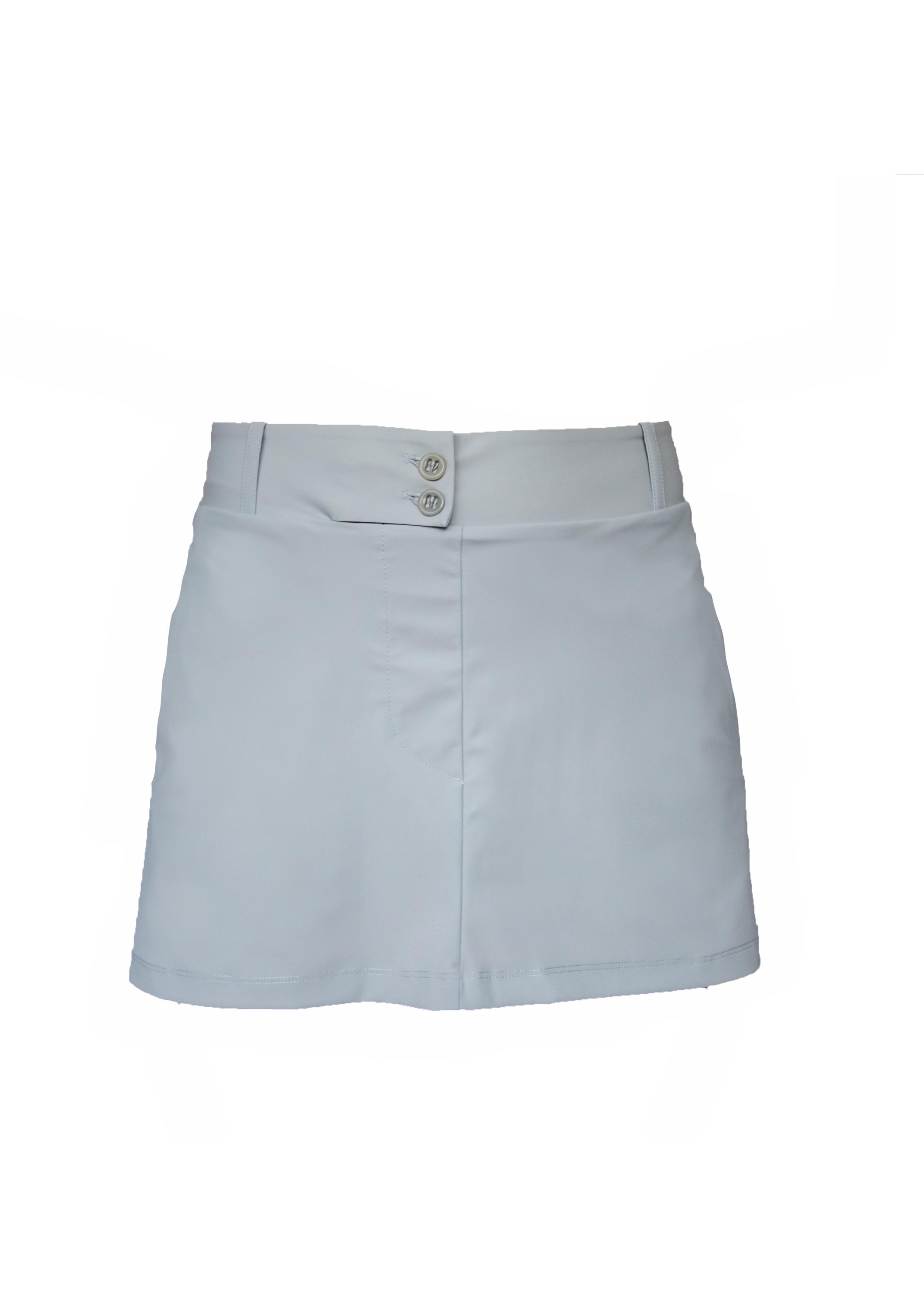 Hollowman image of Ocean Meets Green women's golf skirt Tide in grey, front view