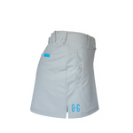 Hollowman image of Ocean Meets Green women's golf skirt Tide in grey, side view