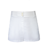 Hollowman image of Ocean Meets Green women's golf skirt Tide in white, front view