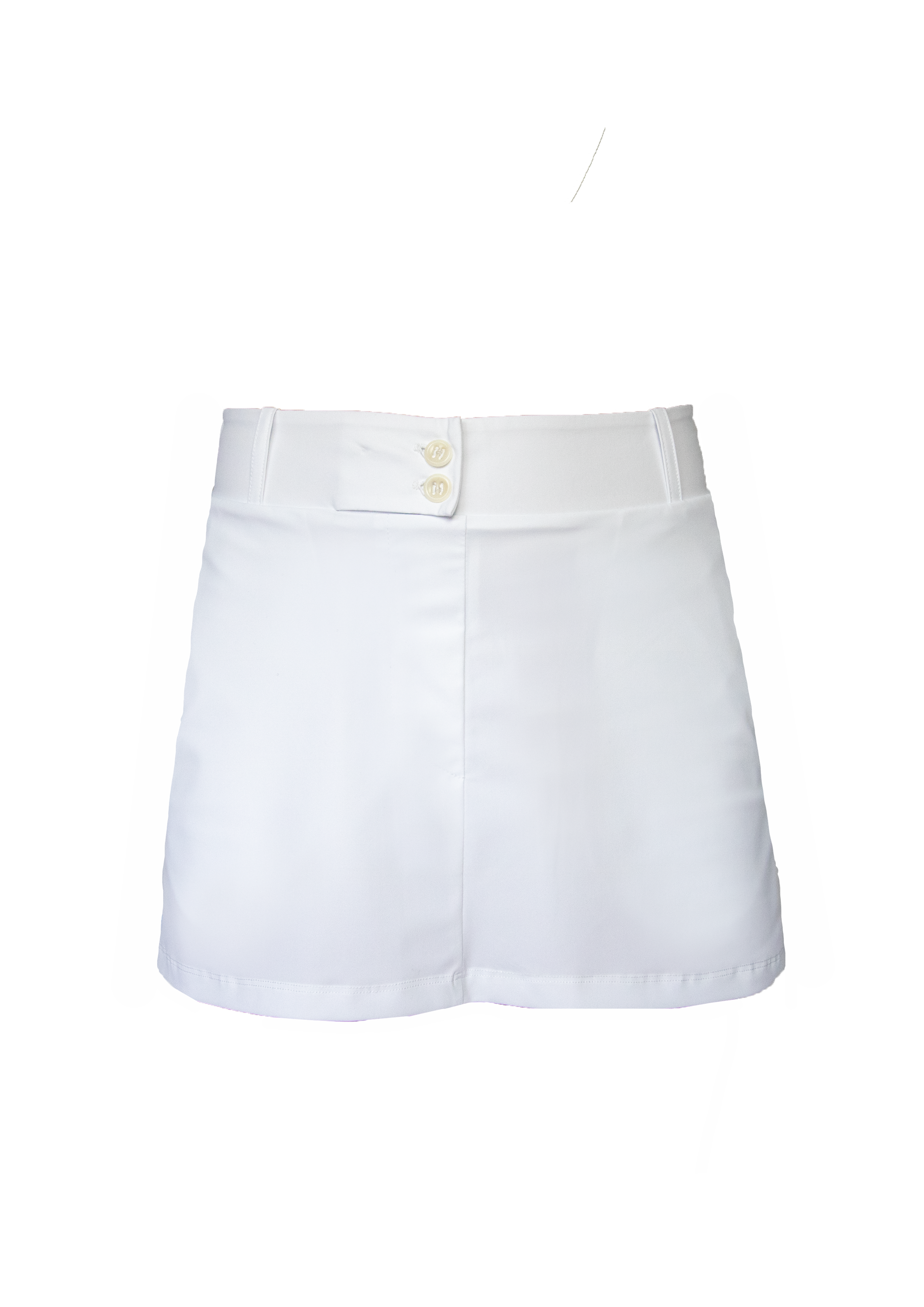 Hollowman image of Ocean Meets Green women's golf skirt Tide in white, front view