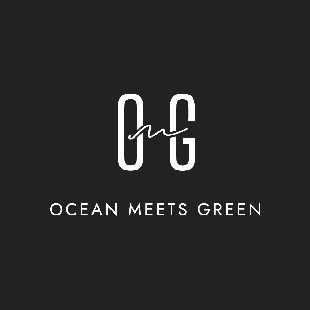 Ocean Meets Green Logo square with black background, 1000x1000