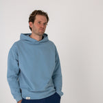 Full body image of Ocean Meets Green men's golf hoodie Wave in ice