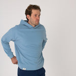 Full body image of Ocean Meets Green men's golf hoodie Wave in ice